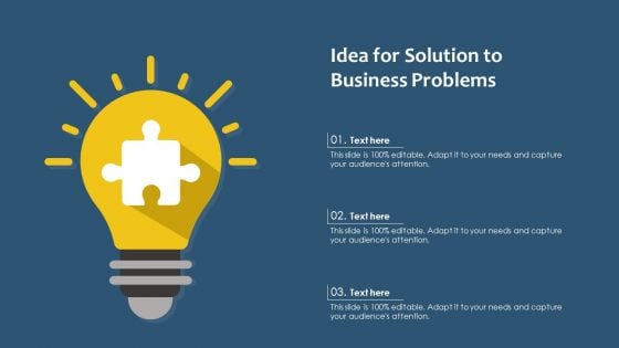 Idea For Solution To Business Problems Ppt Icon Structure PDF