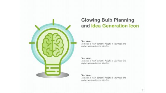 Idea Generation And Brainstorming Planning Business Icons Gear Ppt PowerPoint Presentation Complete Deck