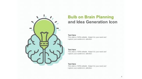 Idea Generation And Brainstorming Planning Business Icons Gear Ppt PowerPoint Presentation Complete Deck