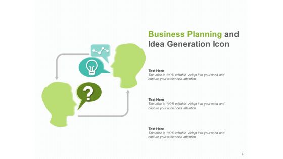 Idea Generation And Brainstorming Planning Business Icons Gear Ppt PowerPoint Presentation Complete Deck