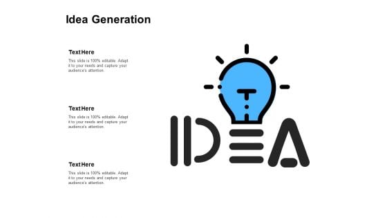 Idea Generation Innovation Ppt PowerPoint Presentation Slides Inspiration