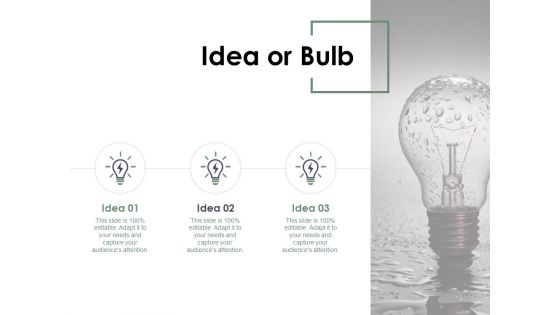 Idea Or Bulb Innovation Ppt PowerPoint Presentation Summary Professional