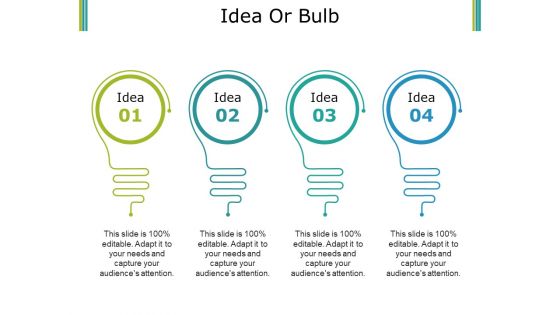 Idea Or Bulb Ppt PowerPoint Presentation Portfolio Ideas