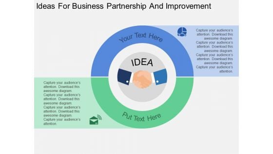 Ideas For Business Partnership And Improvement Powerpoint Template