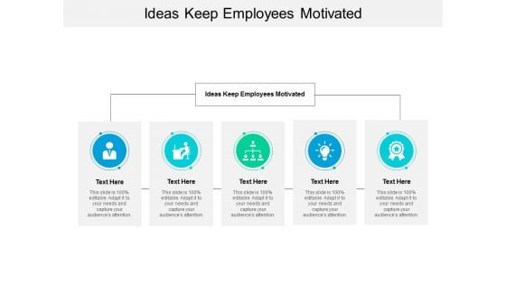 Ideas Keep Employees Motivated Ppt PowerPoint Presentation Show Outfit Cpb