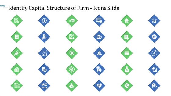 Identify Capital Structure Of Firm Icons Slide Clipart PDF