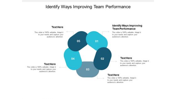 Identify Ways Improving Team Performance Ppt PowerPoint Presentation Infographic Template Demonstration Cpb