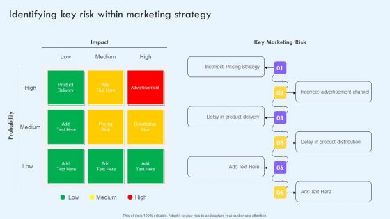 Identifying Key Risk Within Marketing Strategy Ppt PowerPoint Presentation File Infographics PDF