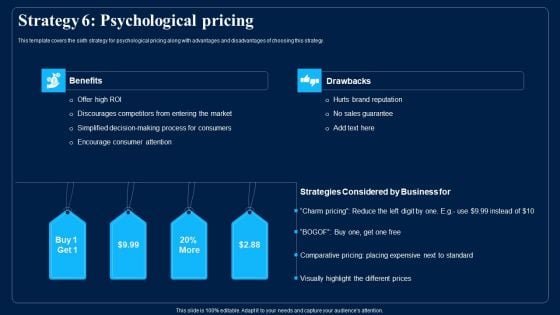 Identifying Optimum Pricing Methods For Business Strategy 6 Psychological Pricing Infographics PDF