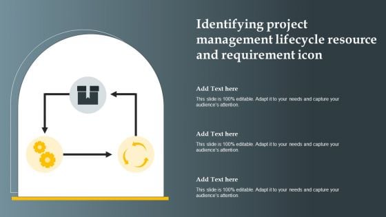 Identifying Project Management Lifecycle Resource And Requirement Icon Ideas PDF