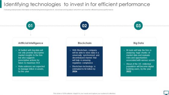 Identifying Technologies To Invest In For Efficient Performance Guidelines PDF