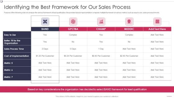 Identifying The Best Framework For Our Business To Business Promotion Sales Lead Introduction PDF