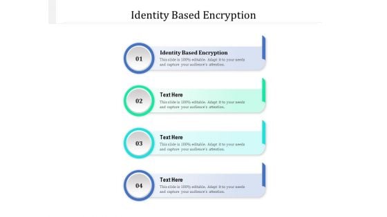 Identity Based Encryption Ppt PowerPoint Presentation Portfolio Designs Cpb Pdf