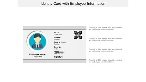 Identity Card With Employee Information Ppt PowerPoint Presentation File Rules