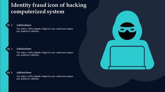 Identity Fraud Icon Of Hacking Computerized System Icons PDF