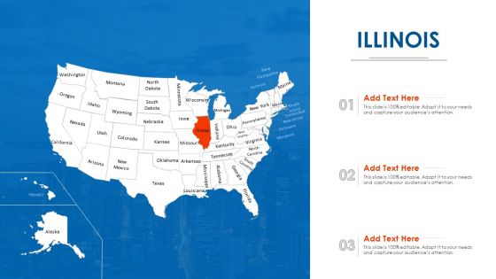 Illinois Map PowerPoint Presentation Ppt Template PDF