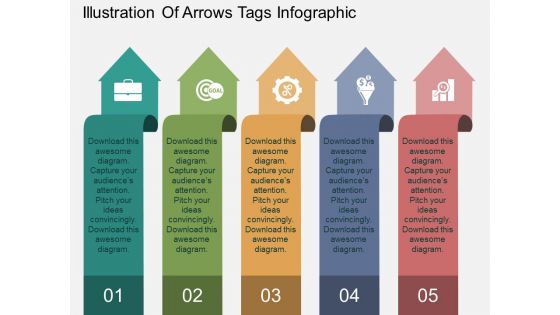 Illustration Of Arrows Tags Infographic Powerpoint Template Illustration Of Arrows Tags Infographic Powerpoint Template