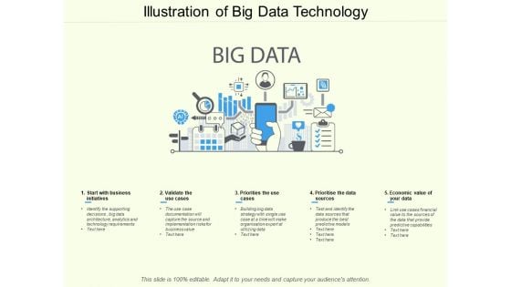 Illustration Of Big Data Technology Ppt PowerPoint Presentation Pictures Slide Download