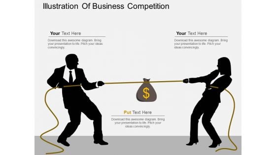 Illustration Of Business Competition Powerpoint Template