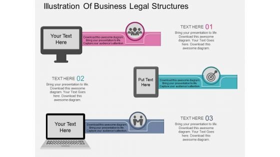 Illustration Of Business Legal Structures Powerpoint Template