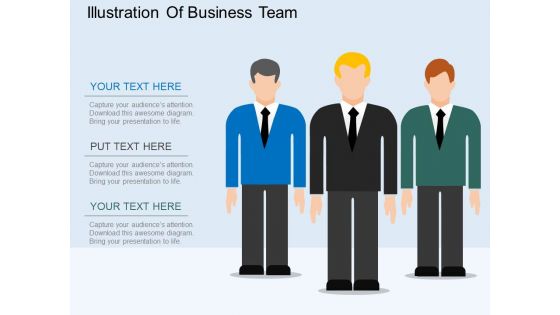 Illustration Of Business Team Powerpoint Template