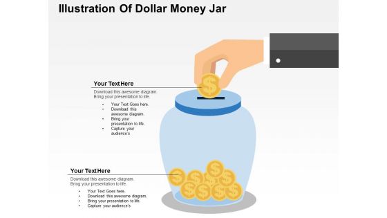 Illustration Of Dollar Money Jar Powerpoint Templates