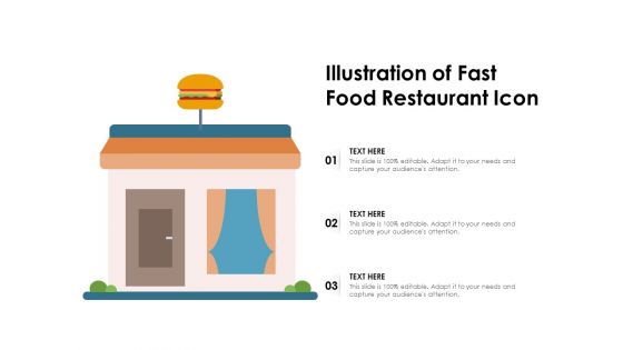 Illustration Of Fast Food Restaurant Icon Ppt PowerPoint Presentation Show Grid