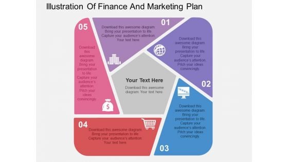 Illustration Of Finance And Marketing Plan Powerpoint Templates