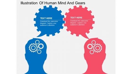 Illustration Of Human Mind And Gears Powerpoint Templates Illustration Of Human Mind And Gears Powerpoint Templates
