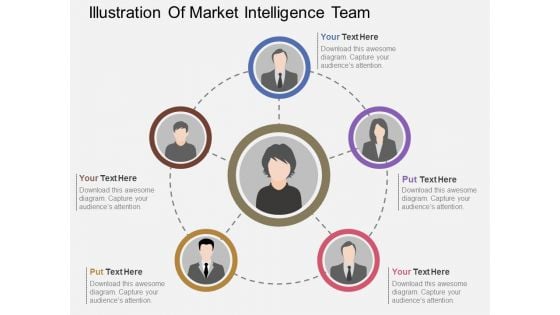 Illustration Of Market Intelligence Team Powerpoint Template