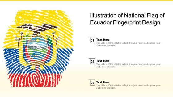 Illustration Of National Flag Of Ecuador Fingerprint Design Ppt PowerPoint Presentation File Slide Portrait PDF