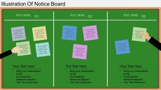 Illustration Of Notice Board PowerPoint Template