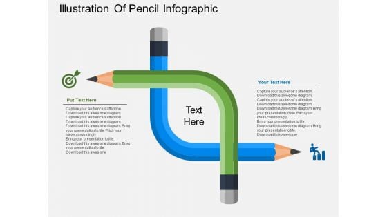 Illustration Of Pencil Infographic Powerpoint Templates