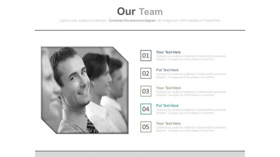 Illustration Of Professional Team Members Powerpoint Slides