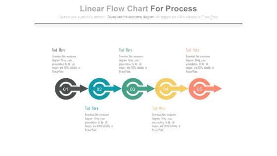 Illustration Of Progressive Arrows Chart Powerpoint Template