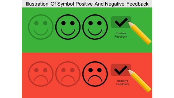 Illustration Of Symbol Positive And Negative Feedback Powerpoint Templates