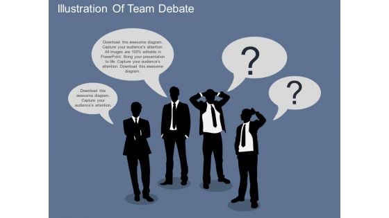 Illustration Of Team Debate Powerpoint Template