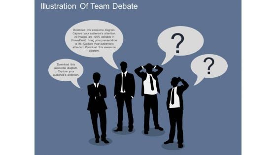 Illustration Of Team Debate Powerpoint Template Illustration Of Team Debate Powerpoint Template