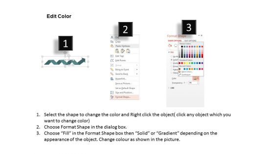 Illustration Of Twisted Arrows And Icons Powerpoint Template