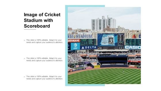 Image Of Cricket Stadium With Scoreboard Ppt PowerPoint Presentation Professional Graphic Tips