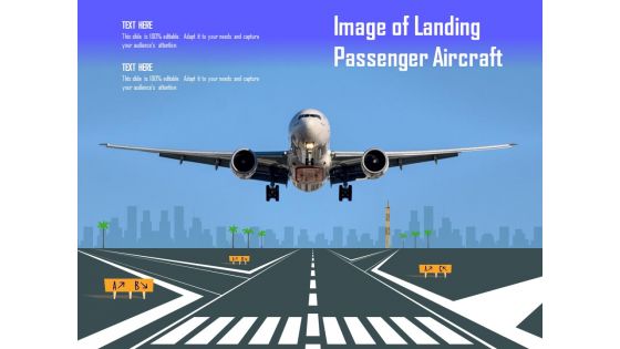 Image Of Landing Passenger Aircraft Ppt PowerPoint Presentation Model Rules PDF