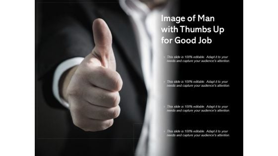 Image Of Man With Thumbs Up For Good Job Ppt PowerPoint Presentation Show Picture