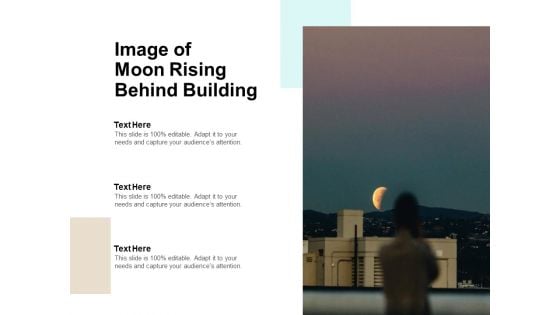 Image Of Moon Rising Behind Building Ppt PowerPoint Presentation Show Mockup