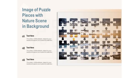 Image Of Puzzle Pieces With Nature Scene In Background Ppt PowerPoint Presentation Icon Graphics
