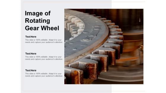 Image Of Rotating Gear Wheel Ppt PowerPoint Presentation Styles Files