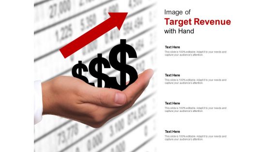 Image Of Target Revenue With Hand Ppt PowerPoint Presentation Portfolio Images