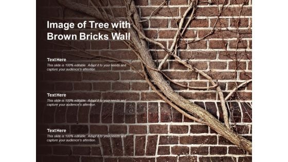 Image Of Tree With Brown Bricks Wall Ppt PowerPoint Presentation Ideas Sample