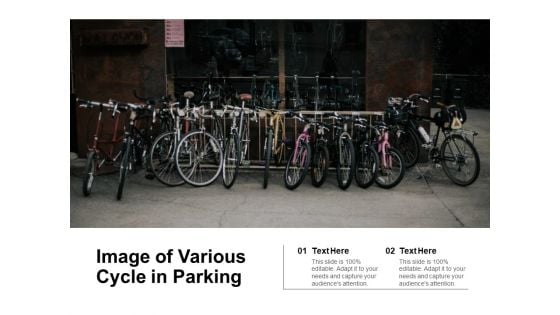 Image Of Various Cycle In Parking Ppt PowerPoint Presentation Gallery Portrait