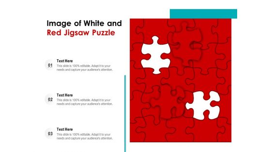 Image Of White And Red Jigsaw Puzzle Ppt PowerPoint Presentation Gallery Introduction PDF