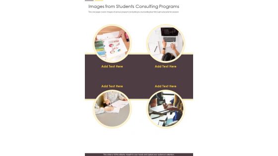 Images From Students Consulting Programs One Pager Documents